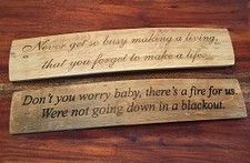 Barrel Stave Wall Quote, S/M