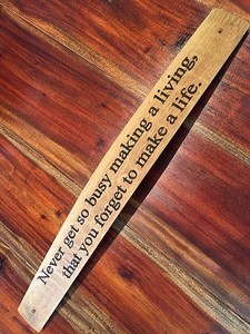 Barrel Stave Wall Quote, M/L