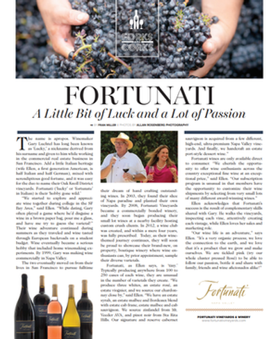Food and Wine magazine article from 2019