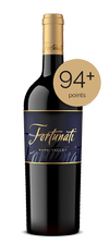 Fortunati wine bottle with a 94+ point medallion