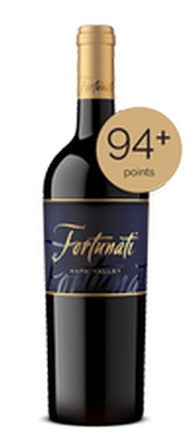 Fortunati wine bottle with a 94+ point medallion