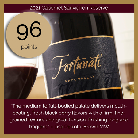 Close-Up of a Bottle of Fortunati Vineyards Red Wine