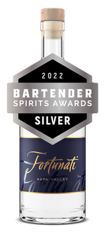 Fortunati grappa bottle with the Bartender Spirits Awards-Silver Medallion