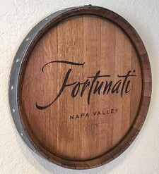 Barrel Head Cellar Sign-metal hoop edge